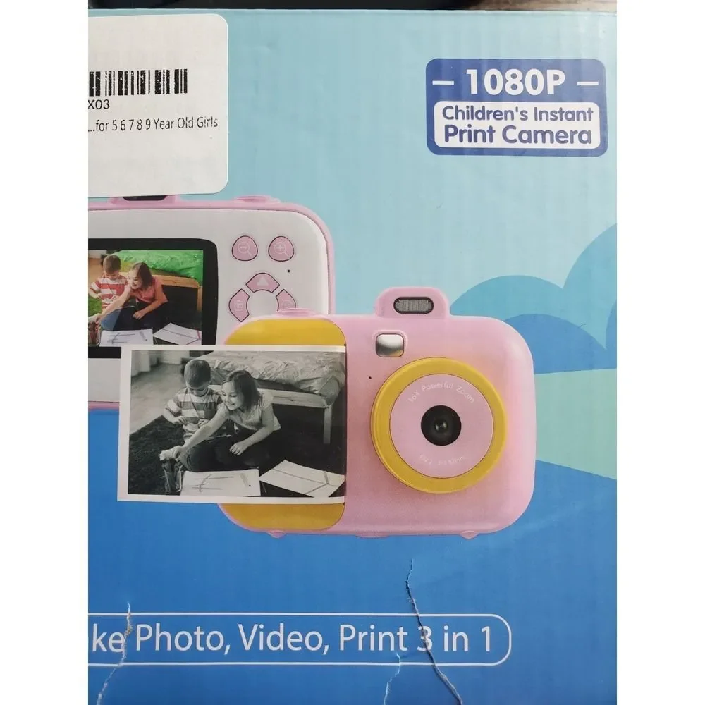 PACK OF 3 Print Paper for Kids Instant Print Camera 1080P Refill Print Paper